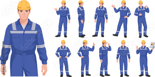 set of business people