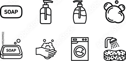 Bathroom and laundry icons