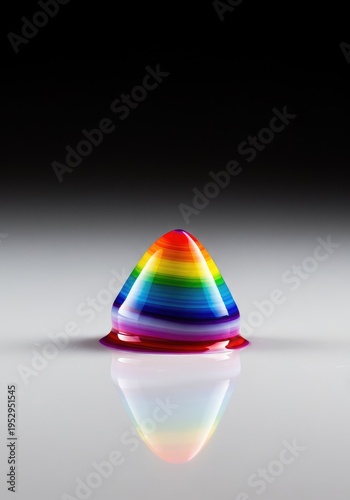 Optical illusion showing a lingering colorful impression, a visual artifact persisting against a smooth, blank surface, symbolizing fading memory, clarity, concept, vibrant