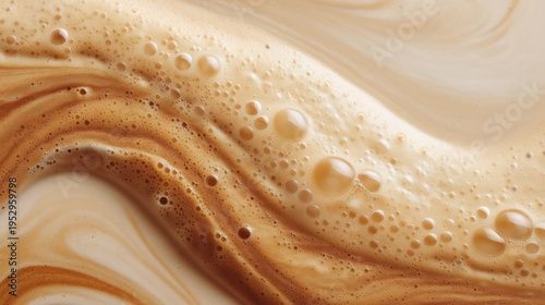 Growth and Continuous Learning visualized through swirling coffee and milk textures, symbolizing professional development and career momentum in a warm, inviting abstract background for business brand