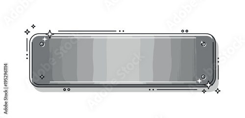 Brushed metal texture concept featuring a sleek rectangular steel plate with subtle linear highlights and soft shadow, expressing strength, durability, and