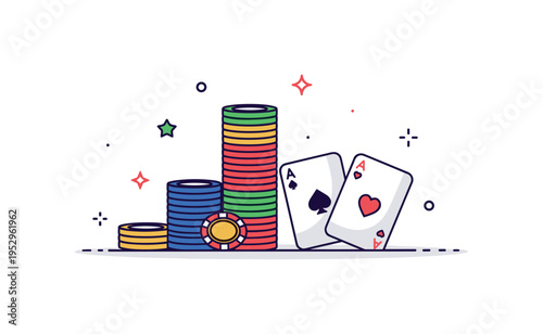 High stakes poker table with a tall stack of chips in the center and two face down cards nearby, conveying tension, risk and decisive moments where everything