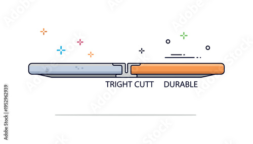 Modern square countertop edge profile centered on a crisp straight cut slab with subtle shadow beneath, expressing minimalism and contemporary kitchen design.