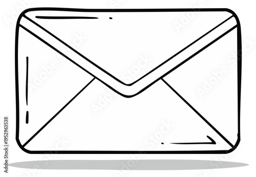 Simple Hand Drawn Envelope Illustration for Communication or Mailing