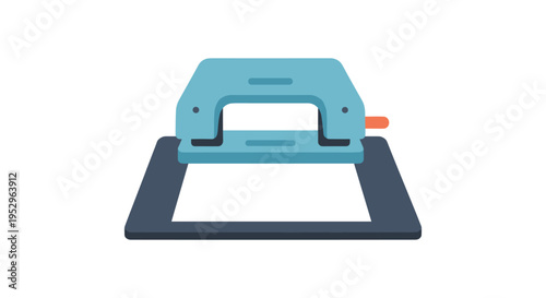 blue hole punch paper office supplies