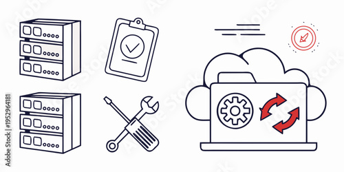 Cloud data storage and server management cloud computing database network