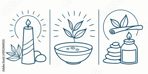 Spa and Relaxation candle bath stones