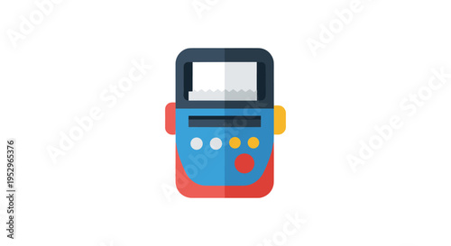 colorful portable credit card reader with screen