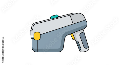 illustration of a digital infrared thermometer gun