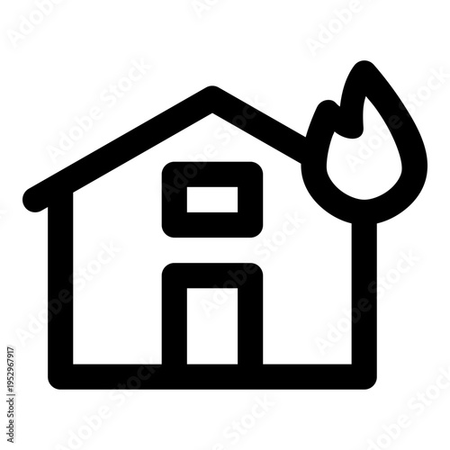 house fire icon
