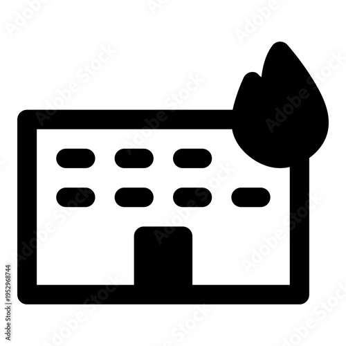 building fire icon