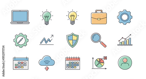 Business icons and symbols collection.