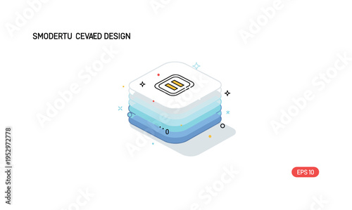 Clean UI elevation system visualized through stacked rounded panels casting soft diffused shadows, symbolizing order, usability, and layered information