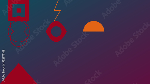 Geometric Shapes on Gradient Background
