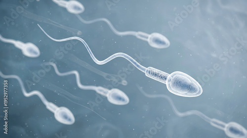 Microscopic sperm male fertility reproductive cell human sperm semen biology anatomy science medical healthcare microscopic view closeup motion swimming reproduction concept fertility issue