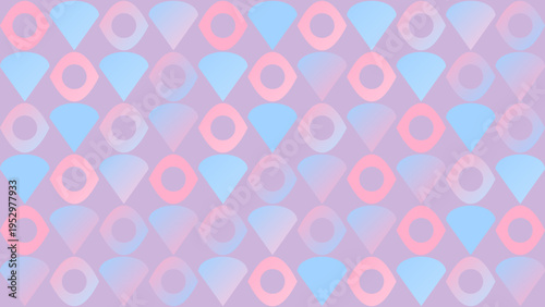 Pastel Diamond and Oval Pattern Background
