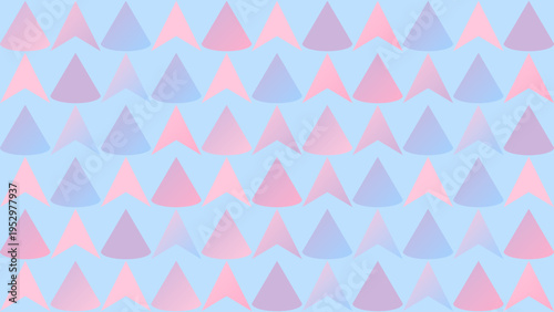 Soft Pastel Cones Repeat Pattern on Light Blue Background