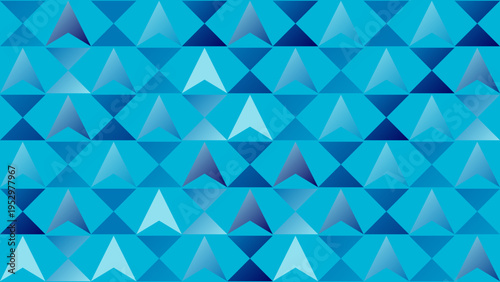 Blue Toned Triangular Geometric Pattern