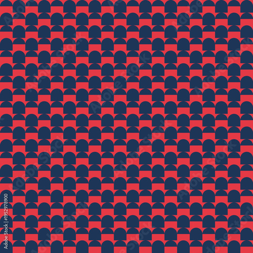Abstract Pattern of Blue and Red Figures