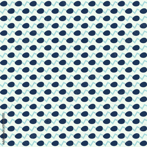 Easter Egg and Zigzag Line Pattern