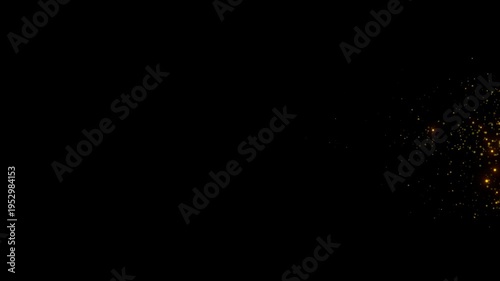 gold overlay transparent alpha particles background loop