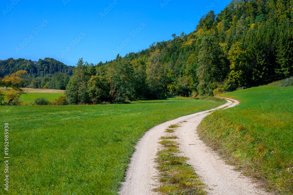 Obraz premium Bikeway in the Altmühltal valley