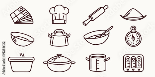 Cooking and baking utensils and tools kitchen