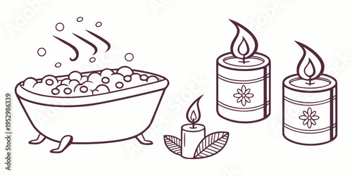 Relaxation and spa bath time candles