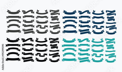 Vintage Ribbon Banners Set Vector Illustration for Retro Labels Badges and Graphic Design Elements