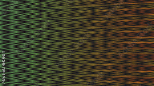 Vibrant Gradient Wavy Line Pattern with Optical Illusion Effect.