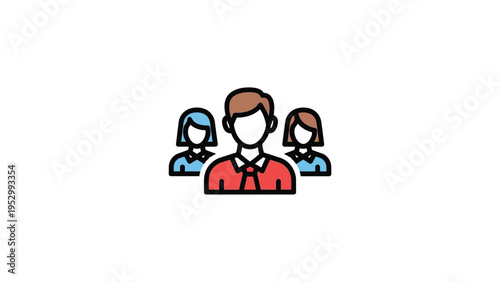 Three professionals standing together in uniform attire