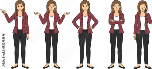 Vector illustration of professional customer support representative wearing headset working on laptop for help desk and call center services