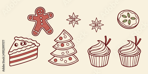 Christmas sweets and treats gingerbread cupcakes