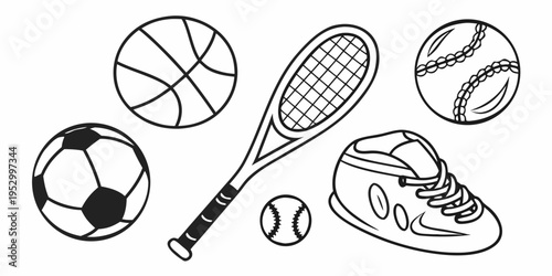 Sports equipment and balls soccer ball basketball baseball