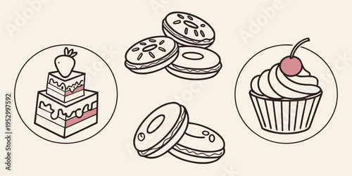 Dessert in circles desserts cupcakes cookies sweets
