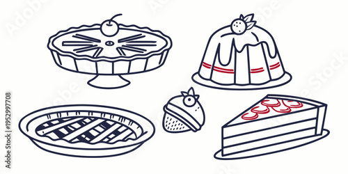 Pies and cakes desserts bakery pastries