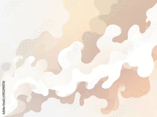 Soft Abstract Cloud Shapes in Beige Tones.