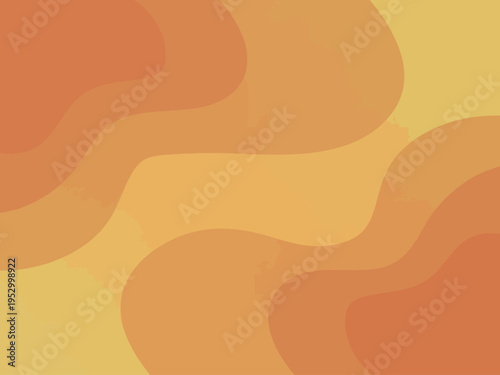 Abstract Orange Wavy Shapes Background Design.
