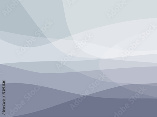 Gray Hills Landscape with Cloudy Sky.