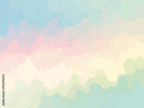 Soft Pastel Colored Cloudy Sky Formation.