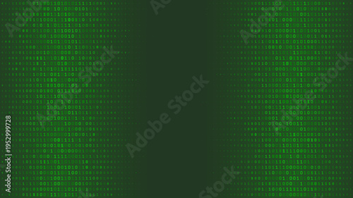 Binary Bifurcation - Minimalist Symmetric Data Columns and Central Digital Void