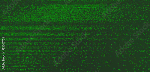 Quantum Flux - Dense Binary Data Stream Transition. Perspective.