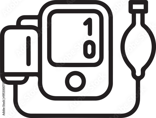 modern Minimalist blood pressure monitor icon