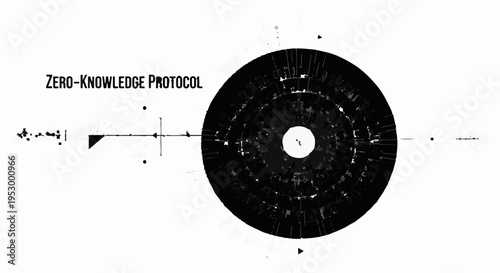 Abstract digital representation of secure information exchange and data privacy.