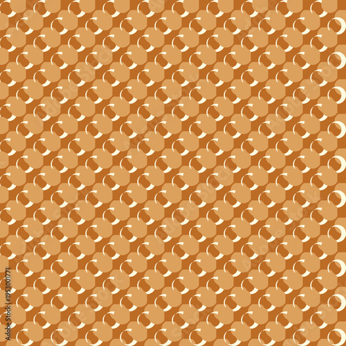 Golden Hexagonal Honeycomb Pattern