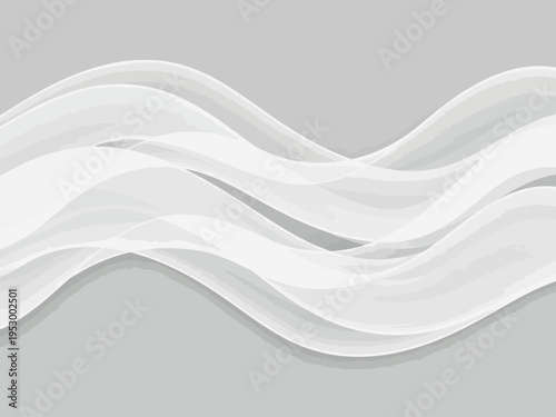 White Wavy Fabric or Silk Cloth Texture.
