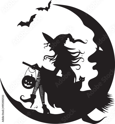  Long Hair Ghostly Figure Scream Mask Torn Robe Silhouette Night