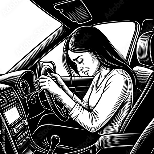 Solitary woman on cliff edge, deep contemplation or quiet despair, symbolizing human vulnerability and introspection against a dramatic natural backdrop