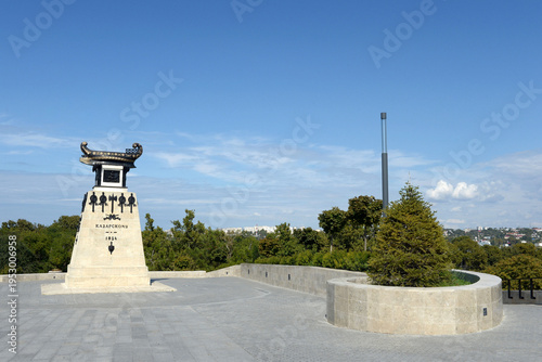 Obraz na płótnie Monument to Captain Alexander Kazarsky and the sailors of the brig Mercury in Se