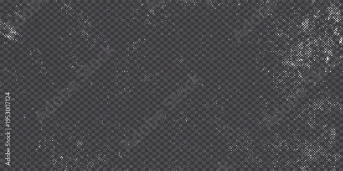 Vintage film filter overlay with dust and scratches. Grunge vector texture for retro photo effects, video overlays, or distressed design elements. Transparent background for easy layering.